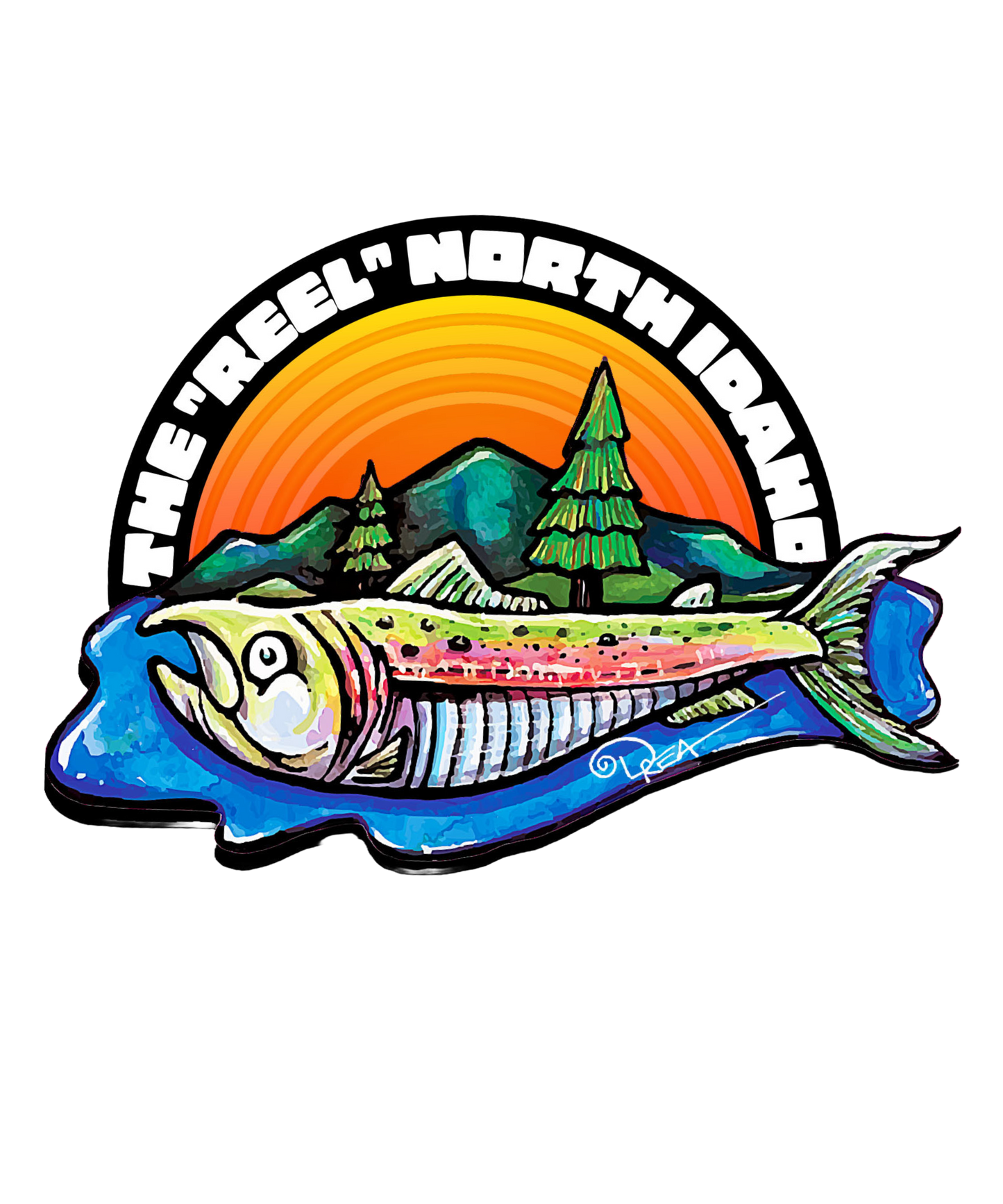 3" North Idaho Trout Fishing Sticker