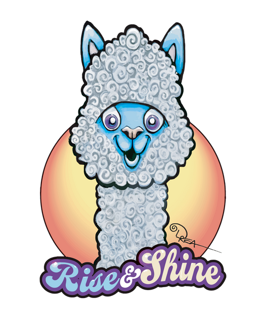 3" Rise and Shine Alpaca Sticker