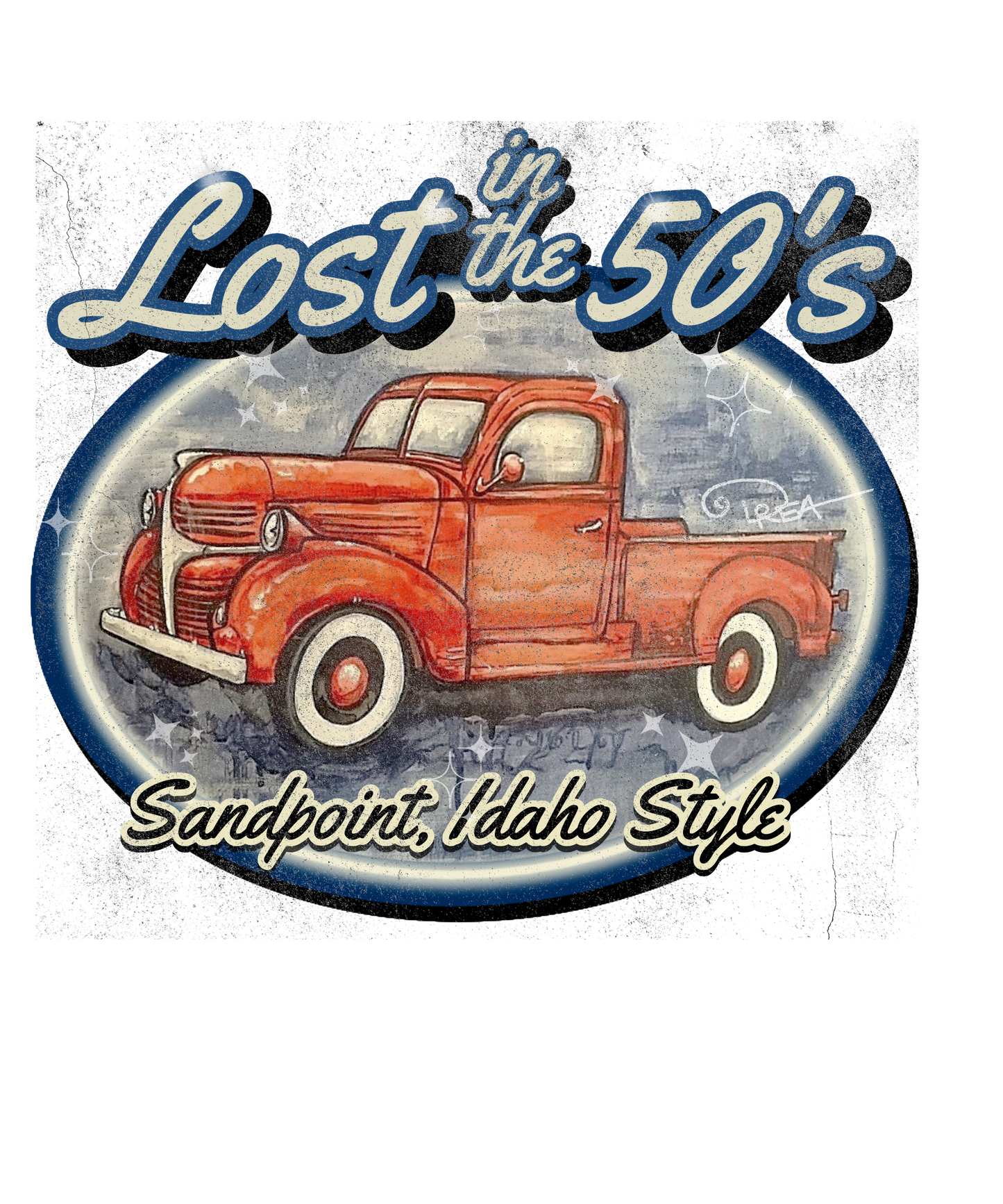 3" Lost in the 50's Sticker